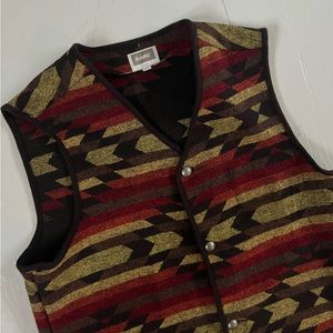 Patterned Wool Vest